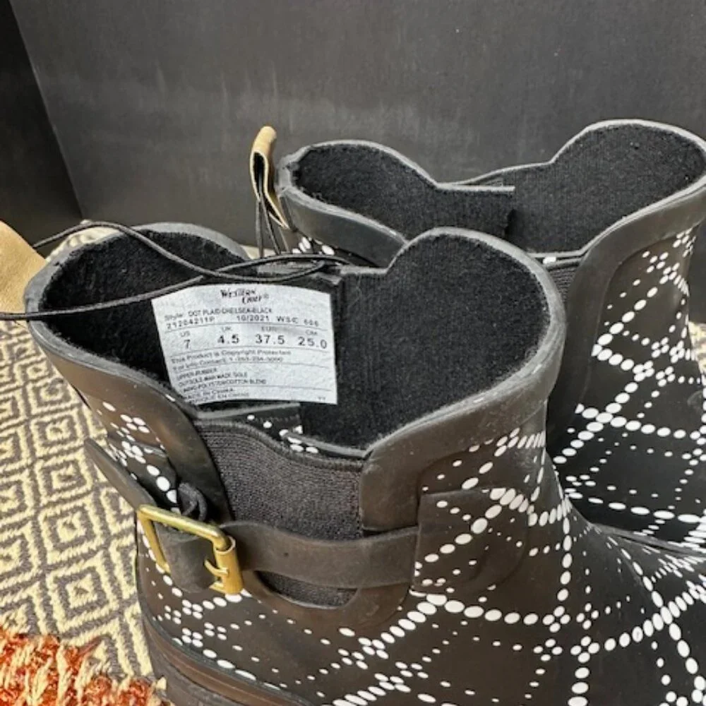 Western Chief Chelsea Rubber Boots Woman's Size 7 NWOT - Picture 2 of 13